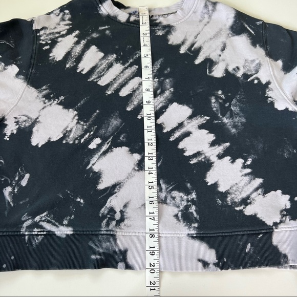 Zara Black Gray Abstract Print Sweatshirt Sz M - Picture 6 of 8